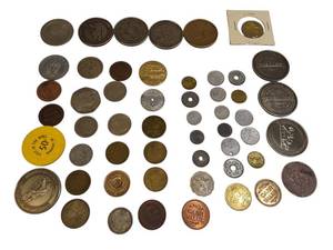lot 70 image: One bag of tokens from all over. Some are for first responders, and there are coins for Minnesota. VERY NICE LOT