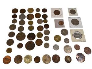 lot 72 image: A Mixed Lot of Old World Coins  Some Hard to Find