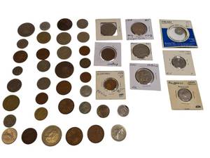lot 74 image: A mixed lot of coins from around the world, old to modern. Nice lot