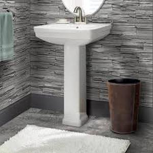 lot 11 image: Glacier Bay Fire Clay Pedestal Basin Bathroom Fixture  Customer Returns See Pictures
