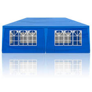 lot 55 image: Karl home 20 ft. x 10 ft. Blue Outdoor Party Tent with 6 Sidewalls Customer Returns See Pictures