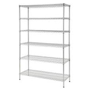 lot 66 image: Lot of  HDX 48 in. W x 72 in, H x 18 in. D Commercial ChromeMax 6-Shelf Storage Unit Customer Returns See Pictures