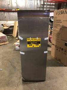 lot 52 image: Vissani 24 in. 11 cu. ft. Convertible Auto Defrost Garage Ready Upright FreezerRefrigerator in Stainless Steel, Energy Star Damage  Customer Returns See Pictures