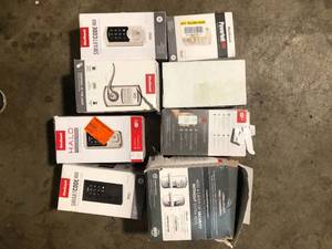 lot 39 image: Lot of Assorted  Digital Door Locks  Various Models and Conditions Customer Returns See Pictures