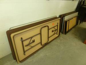 lot 115 image: Steel Banquet Tables x 8