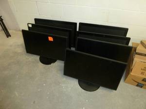 lot 119 image: 4 Planar Computer Touch Screens & 3 Regular Screens