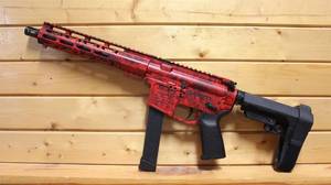 lot 8 image: 10.5 RXA 9mm KRYPTEK RED HYDRO DIPPED SLIM M-LOK PISTOL 4150 CMV 110