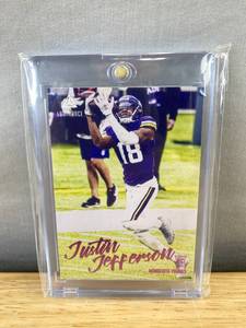 lot 408 image: Justin Jefferson Minnesota Vikings 2020 Panini Luminance NFL Rookie Card