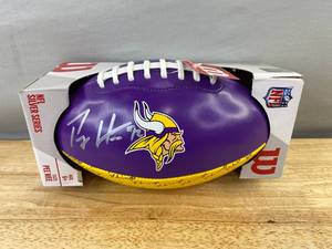 lot 14C image: Minnesota Vikings Percy Harvin Autographed Wilson NFL Silver Series Football I