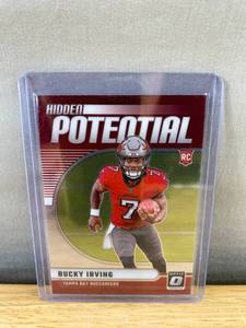 lot 432 image: 2024 Panini Donruss Optic Hidden Potential Bucky Irving NFL Rookie Card - Tampa Bay Buccaneers