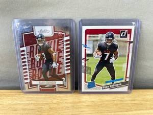 lot 436 image: Bijan Robinson Rookie NFL Atlanta Falcons Card Lot - Absolute & Donruss Football