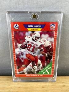 lot 22C image: Barry Sanders 1989 Pro Set Rookie Card - NFL Detroit Lions J