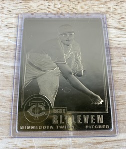 lot 478 image: 2000 Bert Blyleven MLB Baseball 22kt Gold Card Minnesota Twins