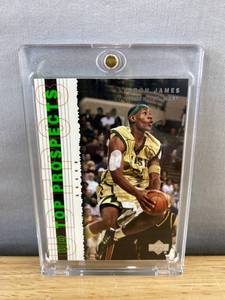 lot 16C image: LeBron James 2003 Upper Deck Top Prospects NBA Rookie Card - Cleveland Cavs J