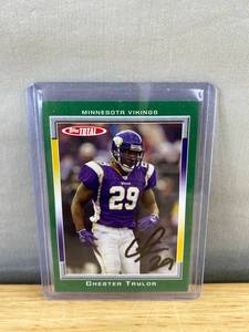 lot 484 image: Chester Taylor Autographed Minnesota Vikings NFL Card J