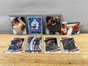 lot 491 image: UFC 8 Trading Card Lot - GSP Insert, Nunes, Benavidez, Ankalaev & More J