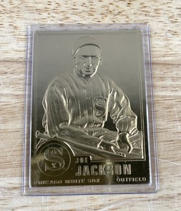 lot 493 image: 2000 Joe Jackson 22kt Gold MLB Baseball Card Chicago White Sox