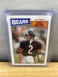 lot 515 image: 1987 Topps Doug Flutie NFL Rookie Card - Chicago Bears J