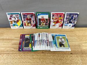 lot 527 image: 2024 Donruss Football 35 Card Lot - Base & Press Proof, Rated Rookies & Stars J