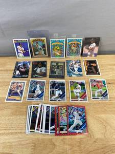 lot 531 image: MLB Baseball Card Lot - 31 Cards with Stars, Inserts & Foils J