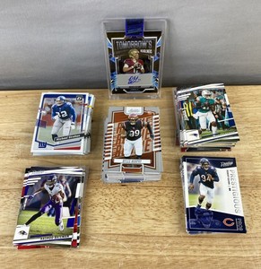 lot 538 image: NFL Football Card Lot with Brock Glenn Auto, Burrow, Strahan, Taylor and more J