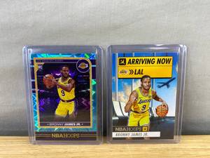 lot 546 image: Bronny James Jr. 2024-25 NBA Hoops Rookie Cards, Teal Explosion - Los Angeles Lakers