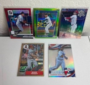 lot 617 image: MLB Baseball Star Card Lot - Judge, Trout, Ohtani, Guerrero Jr., Larnach M