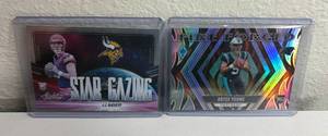 lot 623 image: NFL Football 2023 Bryce Young Fire Forged RC & 2024 J.J. McCarthy Star Gazing RC Cards