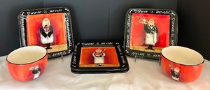 lot 63 image: Assorted Chef Themed Dish Ware