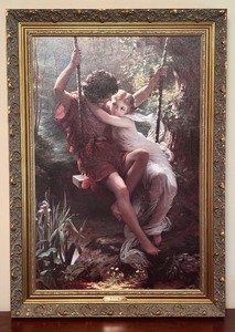lot 10A image: Framed Wall Art of Le Printemps by Pierre Auguste Cot