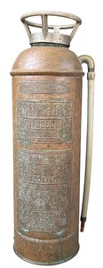 lot 56 image: G - Vintage Imperial Plant Rubber Co Brass Fire Extinguisher