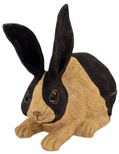 lot 137 image: LR - Hen-Feathers Collection 10 Inch Handcrafted Rabbit Figure