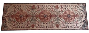 lot 161A image: GelPro Comfort NeverMove Runner Rug 76.5x24 Inch with Medallion Pattern
