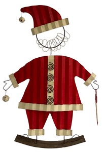 lot 201 image: K - Metal Santa Figure with Rocking Base, 29 Inches High