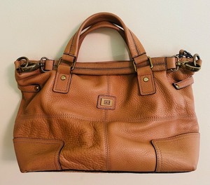 lot 160 image: K - Tommy Hilfiger Brown Leather Satchel Handbag