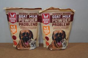 lot 32 image: 2 Boss DogCat Problend Goat Milk Powder Supplement