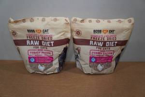 lot 36 image: 2 Boss Cat Freeze Dried Raw Diet for Cats - Turkey Recipe