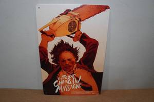 lot 174 image: Novelty Metal Sign - Texas Chainsaw Massacre
