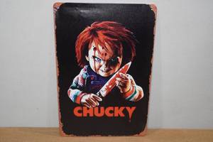 lot 177 image: Novelty Metal Sign - Chucky