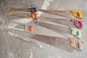 lot 206 image: Vintage Hand Saws