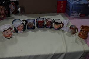 lot 128 image: Assorted Head Mugs