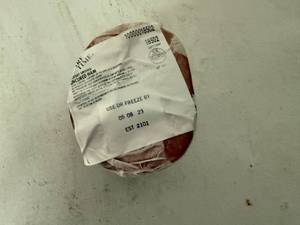 lot 10 image: B. 3.55lbs Spring Time Hickory Smoked Uncured Ham
