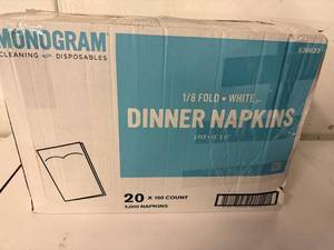 lot 78 image: Dinner Napkins-15x17 2ply-Monogram