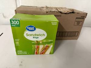 lot 93 image: 4x 300ct Boxes Sandwich Size Double Zipper Bags