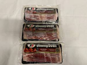 lot 103 image: AA. 3x 12oz Jimmy Dean Bacon-Hickory Smoked