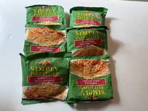 lot 113 image: BB. 6x 1lb4oz Simply Potatoes Shredded Hashbrowns