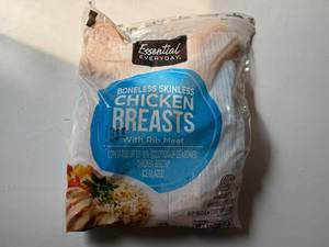 lot 132 image: EE. 3lbs Boneless Chicken Breasts-Possible 12 Cut Slit From Case Opening