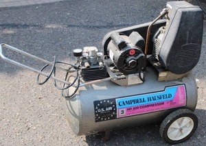 lot 1 image: 3 HP Campbell Hausfeld Air Compressor