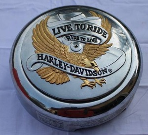 lot 14 image: Harley Davidson Fuel Cap Medallion Center Screw style