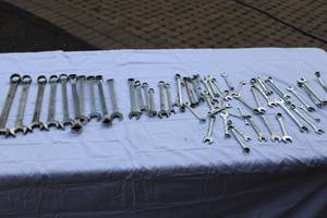 lot 16 image: Massive Combination Wrench Collection Wright, Vlchek